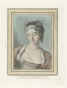 Byste av en ung kvinne Premiere tete av Louis Marin Bonnet