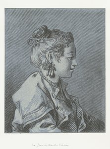 Portrett av en finsk kammerpike Tête de femme de chambre Finoise av Louis Marin Bonnet