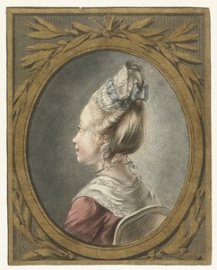 Portrett av en ung kvinne tete av Louis Marin Bonnet