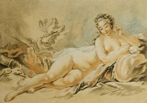 Venus hviler, etter Francois Boucher; Resten av Venus, etter Francois Boucher, 1774 av Louis Marin Bonnet