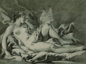 Venus sover, etter Francois Boucher; Venus søvn, etter Francois Boucher, 1771 av Louis Marin Bonnet