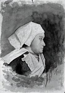 Brittany Peasant Woman, 1884. av Louis Michel Eilshemius