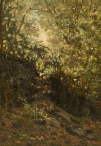 Natt gjennom skogen, 1889. av Louis Michel Eilshemius