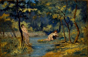 Stående og liggende nymfer, 1908.