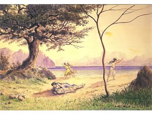 Redningen, c. 1900. av Louis Michel Eilshemius