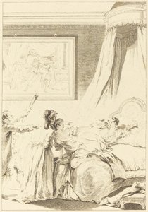 Le gascon puni av Louis Michel Halbou and Antoine Jean Duclos after Jean Honoré Fragonard