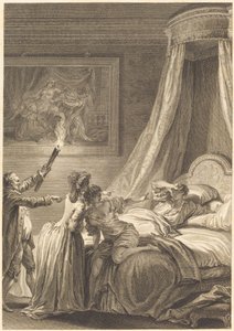 Le gascon puni av Louis Michel Halbou and Antoine Jean Duclos after Jean Honoré Fragonard