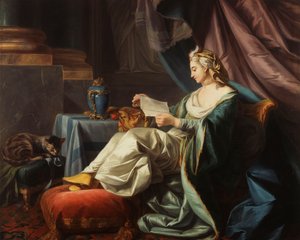 En ung sultan leser et brev, av Louis Michel van Loo