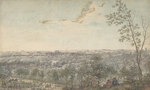 Versailles sett fra sørvest, 1779. av Louis Nicolas de Lespinasse
