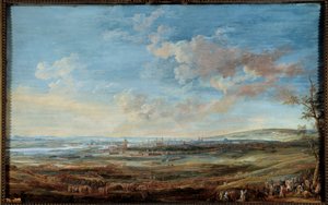 Den østerrikske arvefølgekrigen (1741-1748): "" Beleiring av byen Maestricht (Maastricht) av Marechaux av Sachsen og Lowendal fra 16. april til 10. mai 1748""" Gouache av Louis Nicolas Van Blarenberghe (1716-1794)