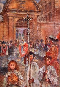 Høytidelig prosesjon ved Frejus til ære for helgen Leonce av Louis Ollier