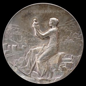 Medalje for femtiårsjubileet for den franske skolen i Athen [forside], 1898.
