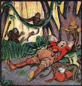 Nestor Fenleroc, europeisk nybyggerjakt i Afrika. 1923 (gravering)