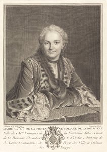 Marie Gallise de la Fontaine av Louis Petit after Maurice Quentin de La Tour