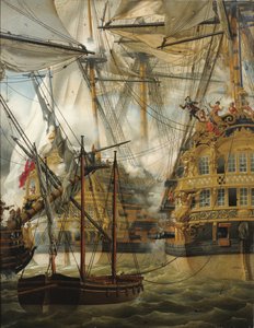 HMS Cumberland kjempet mot Le Lys og La Gloire, 1827