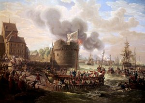 Kong Louis XVI besøker verkene til havnen i Cherbourg 23.06.1786 Maleri av Louis Philippe Crepin (1772-1851) 1786 Paris, Musee du Louvre.