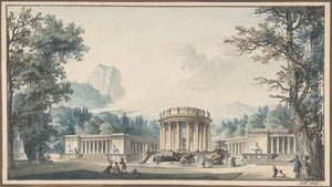 Prosjekt for en Fête Decor, n.d.. av Louis Pierre Baltard