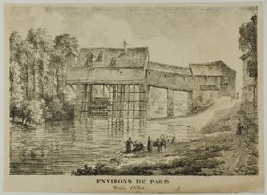 The Environs of Paris: Alfort Mill av Louis Pierre Baltard