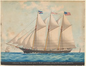 Tern Schooner "Minnie G. Loud" av Louis Roux