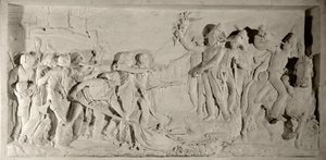 Vendee-krigen: pasifisering av Vendee av general Lazare Hoche (1768-1797) i 1796. Lavrelieff i marmor skåret av Simon Louis Boizot (1743-1809). 1800. Versailles, slottsmuseum
