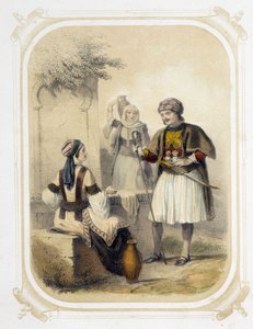 Innbyggere i Hellas - i "" Album of the young traveler", illustrert av Louis Lassalle