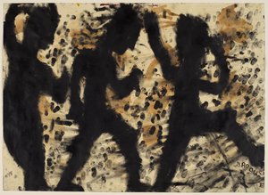 Brousse og Frapper, recto, ca. 1937-1942 (olje gouache og blekk på papir)