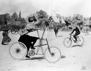 Les Vélocipédistes - av Louis Vallet, Bibl. art deco