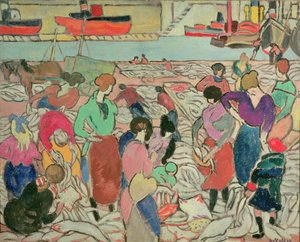 Kjøper fisk på Boulogne av Louis Valtat