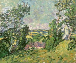 Landskap (olje på lerret) av Louis Valtat