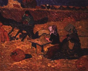 The Fish Scalers (olje på lerret) av Louis Valtat