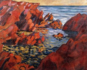 Havet borte; Rødehavet, ca. 1917/1918 (olje på lerret) av Louis Valtat