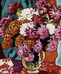 Vase av Dahlia av Louis Valtat