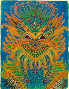 Kaleidoscope Cats: kattemønster på blått