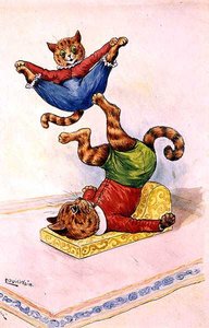 The Acrobats, ca. 1905 av Louis Wain