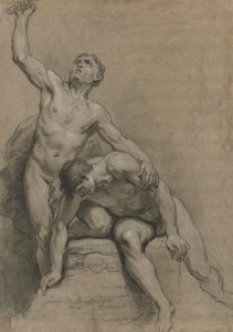 To mannlige nakenbilder, 1710.