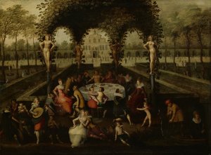 Venus, Bacchus og Ceres med dødelige i kjærlighetens hage