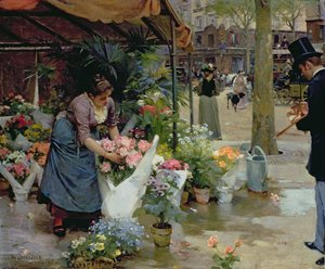 Blomstermarked i Paris