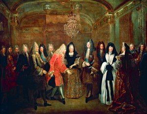 Ludvig XIV mottok kurfyrsten av Sachsen, Frederick Augustus II i Fontainebleau 27. september