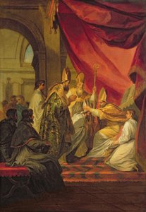 St. Augustine (354-430) ordinert som biskop av Hippo, studie for utsmykningen i Invalides, 1702 av Louis de, the Younger Boulogne