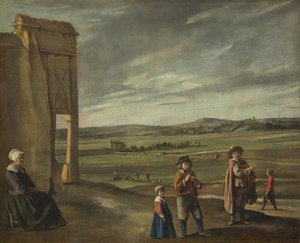 Landskap med bønder, ca. 1640. av Louis le Nain