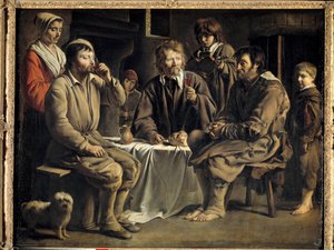 Maleri av bondemåltid av Louis the Nain (1600/1610-1648)