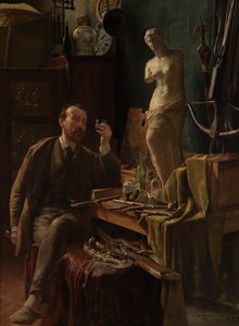 Kunstner i sitt studio av Louis van Engelen
