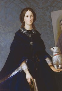 Selvportrett, ca 1865, maleri av Louisa Grace Bartolini (1818-1865), olje på lerret av Louisa Grace Bartolini