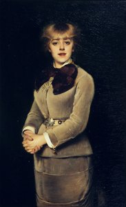 Portrett av skuespillerinnen Jeanne Samary, 1879.