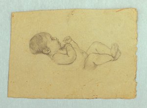 Studie av en baby av Louise Howland King Cox