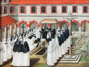 Port-Royal des Champs Abbey, begravelsen av en nonne
