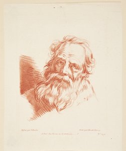 Portrett av en gammel mann i ansiktet av Louise Rosalie Hémery