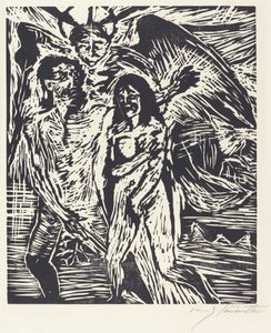 Utvisning fra paradis (utdrivelsen fra paradis) av Lovis Corinth