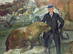 Carl Hagenbeck (1844-1913) i dyrehagen hans, 1911