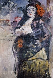 Carmencita Portrett av Charlotte Berend-Corinth i spansk kjole av Lovis Corinth